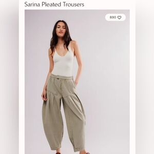 Free People - Sarina Pleated Trousers, Size 12